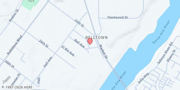 Map showing Ray of Hope Ministries at 5241 Paloma Rd, Jurupa Valley, CA