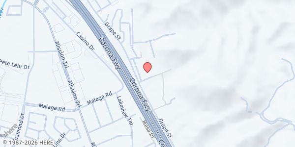 Map showing Bread of Life Church at 21020 Malaga Rd, Lake Elsinore, CA