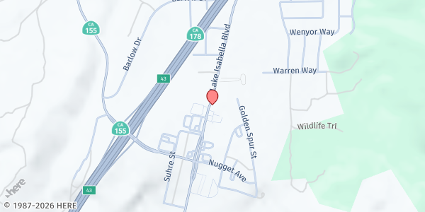 Map showing Rotary Club of Kern River Valley - Lake Isabella at 6405 Lake Isabella Blvd., Lake Isabella, CA