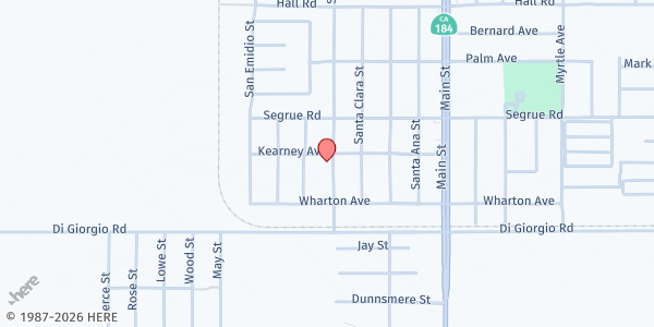 Map showing Iglesia Monte Sion (Lamont) at 7617 Kearney Ave., Lamont, CA