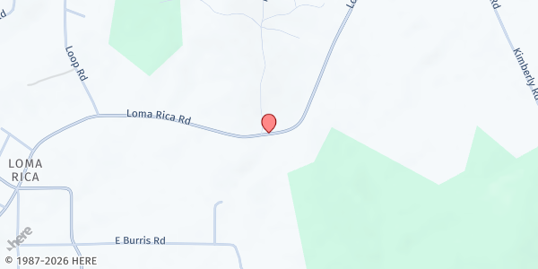 Map showing Loma Rica Community Church Food Closet at 111234 Loma Rica Rd., Loma Rica, CA