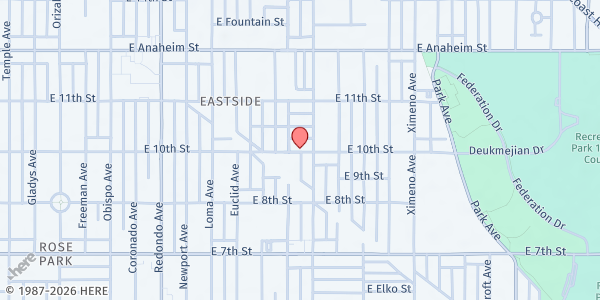 Map showing I-Own-It.Today at 3935 E. 10th Street, Long Beach, CA