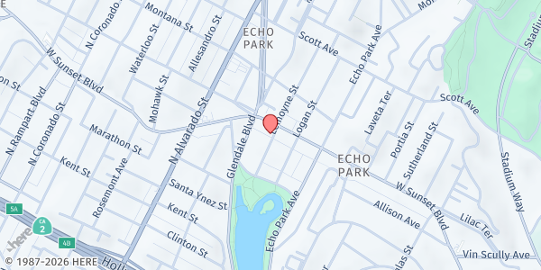 Map showing El Centro Del Pueblo - Main Location at 1157 Lemoyne St., Los Angeles, CA