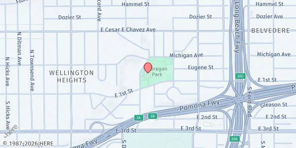 Map showing Food Net - East Los Angeles Service Center at 133 N. Sunol Drive, Los Angeles, CA