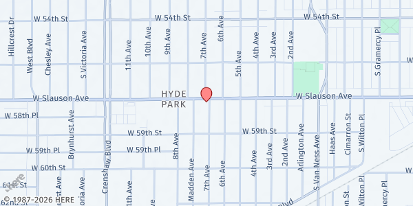 Map showing Islah L.A. - Hyde Park at 2900 Slauson Avenue, Los Angeles, CA