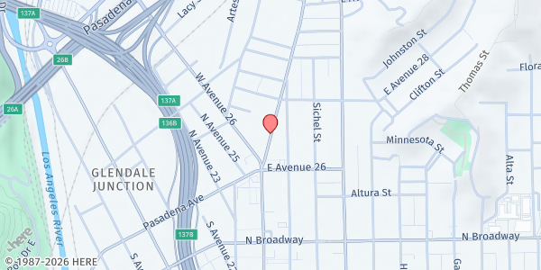 Map showing Los Angeles Boys & Girls Club - Pasadena Ave. at 2635 Pasadena Avenue, Los Angeles, CA