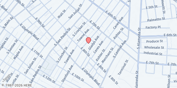 Map showing The Sidewalk Project at 768 Stanford Av, Los Angeles, CA