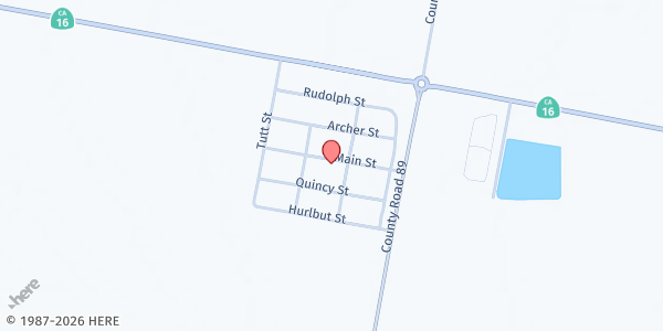 Map showing Madison Community Committee Food Closet at 28963 Main St, Madison, CA
