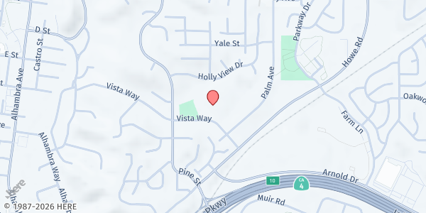 Map showing John Muir Elementary School at 205 Vista Way, Martinez, CA