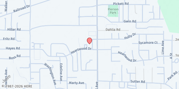 Map showing McKinleyville Family Resource Center at 1615 Heartwood Dr, McKinleyville, CA