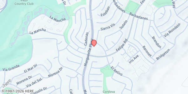 Map showing Church of Christ Mission Viejo at 26558 Marguerite Parkway, Mission Viejo, CA