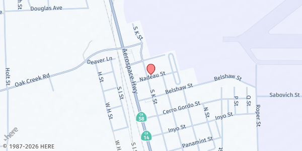 Map showing Mojave-Commodity at 16200 K St., Mojave, CA