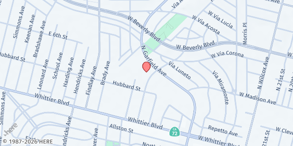 Map showing Montebello Office at 401 N. Garfield Avenue, Montebello, CA