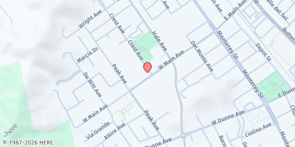 Map showing P.A. Walsh Steam Academy at 305 W. Main Ave., Morgan Hill, CA