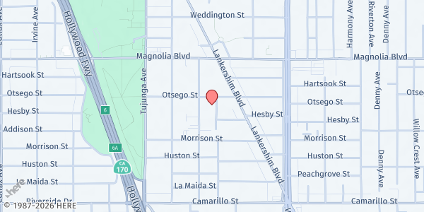 Map showing Hands for Hope - Morton County at Hands for Hope - Morton County, North Hollywood, CA