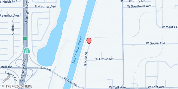 Map showing Family Support Network - Main Office at 1894 N. Main Street, Orange, CA