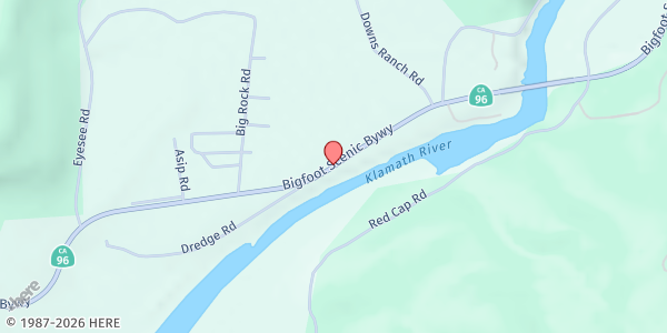 Map showing Orleans MPP site (at Karuk Senior Center) at 459 Asip Rd, Orleans, CA
