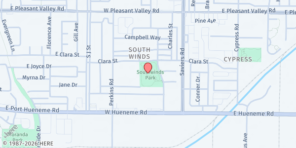 Map showing LUCHA-Poder Popular - Oxnard at 300 East Clara Street, Oxnard, CA