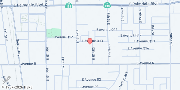 Map showing Desert Winds Church - Palmdale at 38117 13th Street E, Palmdale, CA