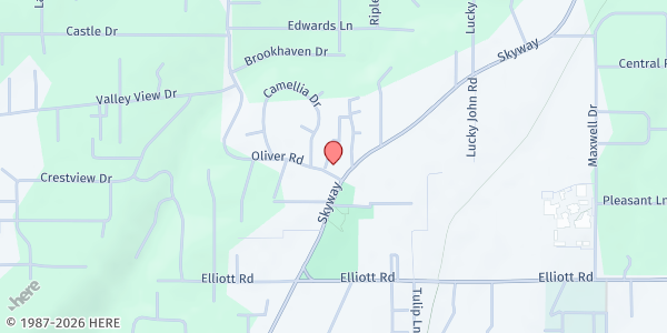 Map showing Blessing Basket Food Pantry - Food Distribution Center at 5872 Oliver Rd, Paradise, CA