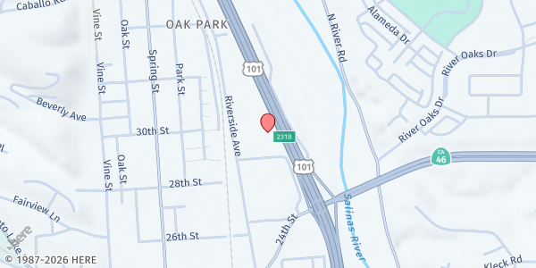 Map showing Paso Robles ECHO Shelter - Meal at 1134 Black Oak Drive, Paso Robles, CA