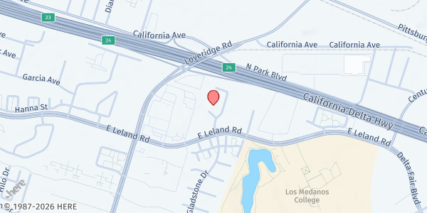Map showing Loaves and Fishes at St. Vincent de Paul Building at 2210 Gladstone Dr, Pittsburg, CA