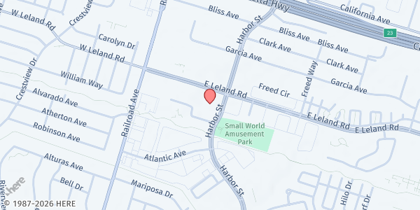 Map showing Loaves and Fishes at Stoneman Village at 390 E Leland Rd, Pittsburg, CA
