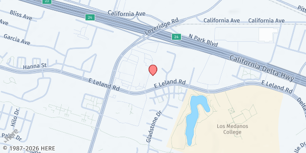 Map showing New Destiny Church (Drive-Thru) at 1411 E Leland Rd, Pittsburg, CA