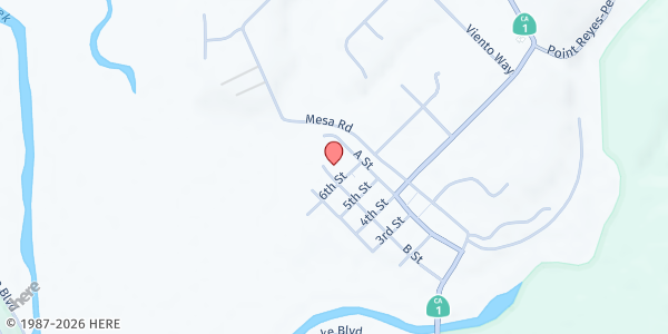 Map showing West Marin Community Resource at 11431 State Route One, Point Reyes Station, CA