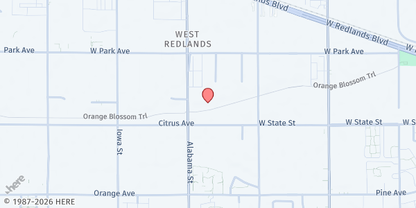 Map showing Childhood Cancer Foundation - Redlands at 330 Alabama Street, Redlands, CA