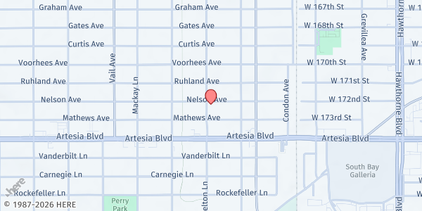 Map showing St. Paul's Methodist Church - Project: NEEDS at 2600 Nelson Ave, Redondo Beach, CA
