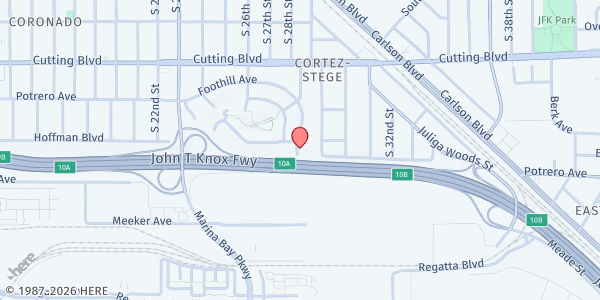 Map showing Ephesians Community Development Center at 2887 Foothill Ave, Richmond, CA