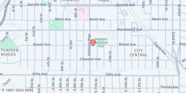 Map showing Lifelong William Jenkins Health Center at 150 Harbour Way, Richmond, CA