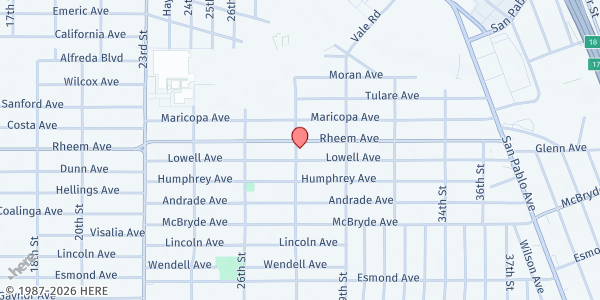 Map showing Living Hope Neighborhood Church at 2800 Rheem Ave, Richmond, CA