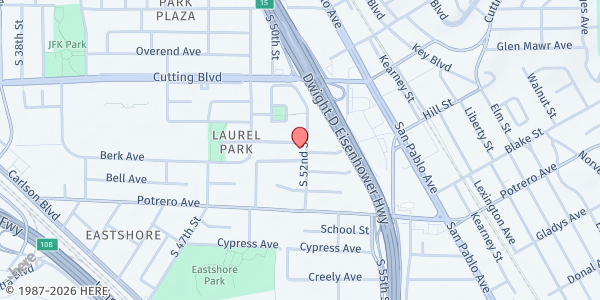 Map showing St. John Missionary Baptist Church at 662 S 52nd St, Richmond, CA