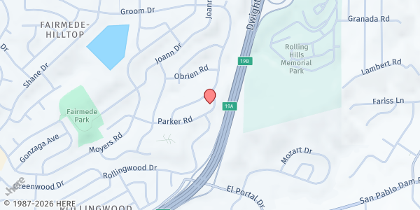 Map showing Vista Hills Community Church at 3121 Parker Rd, Richmond, CA