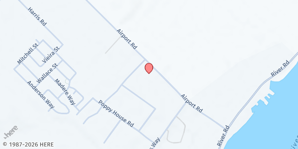 Map showing Rio Vista Food Pantry at 1105 A Airport Rd, Rio Vista, CA