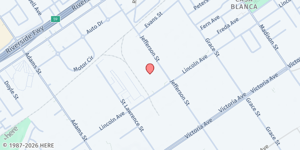 Map showing Feeding America SMFP at 2950 A, Riverside, CA
