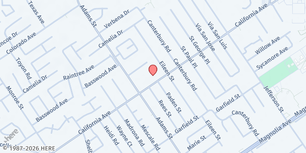 Map showing The Avenue at 8223 California Ave, Riverside, CA