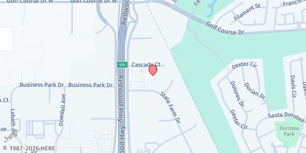 Map showing North Bay Children's Center, Garden of Eatin' at 5460 State Farm Drive, Rohnert Park, CA
