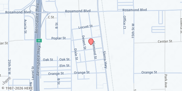 Map showing RCCG - Rehoboth Parish at 2727 Diamond St, Rosamond, CA