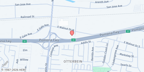 Map showing ICNA Relief USA - Islamic Center of San Gabriel Valley at 19164 E. Walnut Dr. N., Rowland Heights, CA