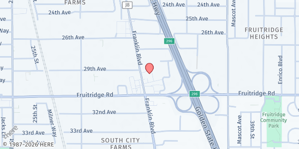Map showing Franklin Center Inc. at Franklin Center Inc., Sacramento, CA
