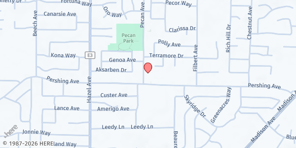 Map showing Orangevale SDA at 5810 Pecan Avenue, Sacramento, CA