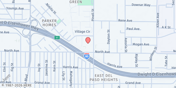 Map showing Our Lady of Lourdes - Food Distribution Center at 1951 North Ave, Sacramento, CA