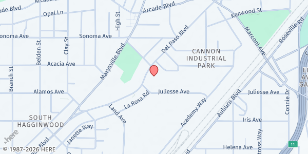 Map showing Potter's House at 2994 Del Paso Blvd, Sacramento, CA