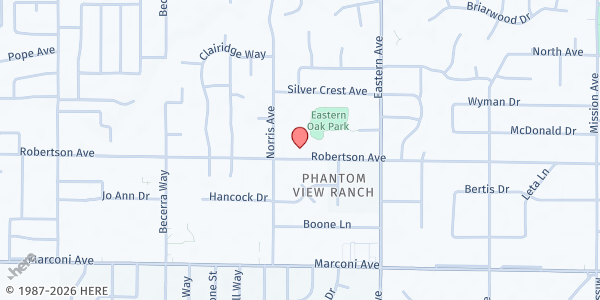 Map showing Presentation of the Blessed Virgin Mary at 4123 Robertson Avenue, Sacramento, CA