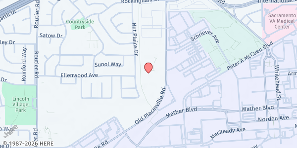 Map showing United Way California Capital Region - Sacramento Office at 10389 Old Placerville Rd, Sacramento, CA