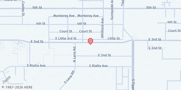 Map showing Loren L. Marner Compassionate Ministry Center-3rd St. at 903 E 3rd St, San Bernardino, CA
