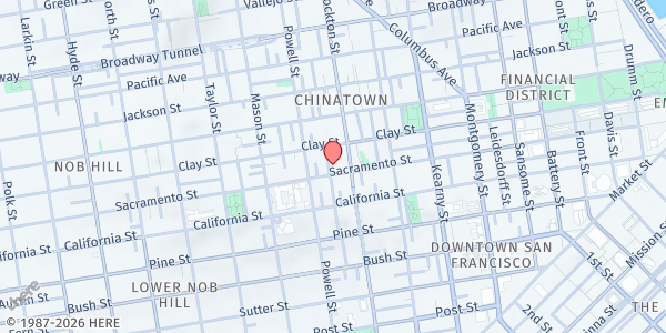 Map showing PCC Second Pantry at 920 Sacramento St, San Francisco, CA